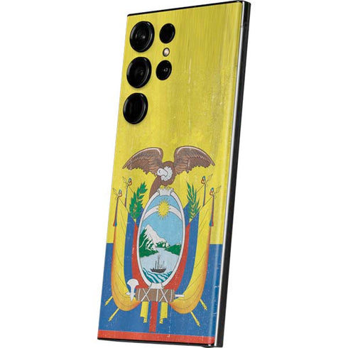 Ecuador Flag Distressed Galaxy Skins