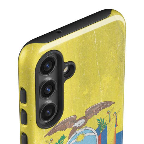 Ecuador Flag Distressed Galaxy S25 Plus Impact Case