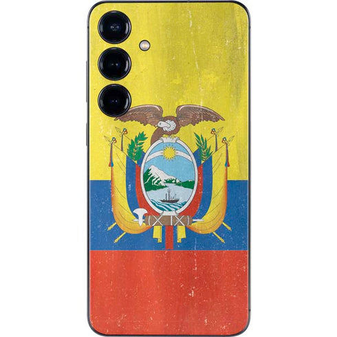 Ecuador Flag Distressed Galaxy S25 Plus Skin