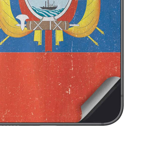 Ecuador Flag Distressed Galaxy S25 Plus Skin