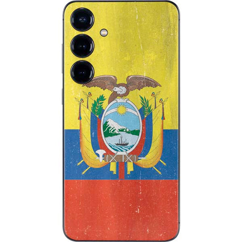 Ecuador Flag Distressed Galaxy S25 Skin