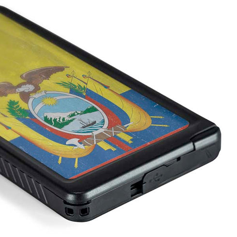 Ecuador Flag Distressed Galaxy S24 Ultra Waterproof Case