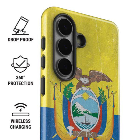 Ecuador Flag Distressed Galaxy S26 Impact Case