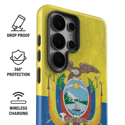 Ecuador Flag Distressed Galaxy S26 Ultra Impact Case