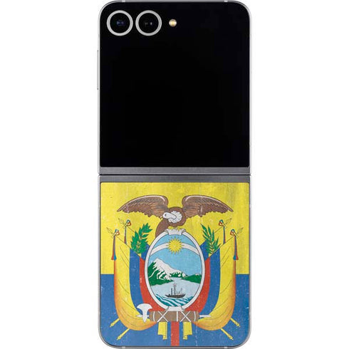 Ecuador Flag Distressed Galaxy Z Flip6 Skin