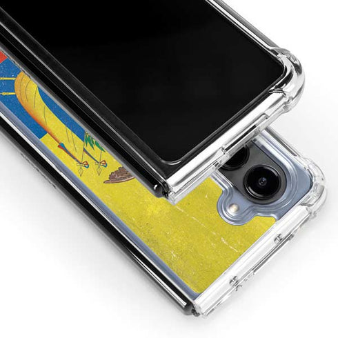 Ecuador Flag Distressed Galaxy Z Fold5 5G Clear Case