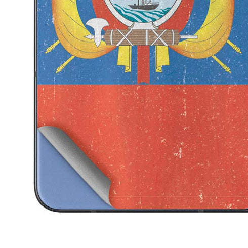Ecuador Flag Distressed Galaxy Z Fold5 5G Skin