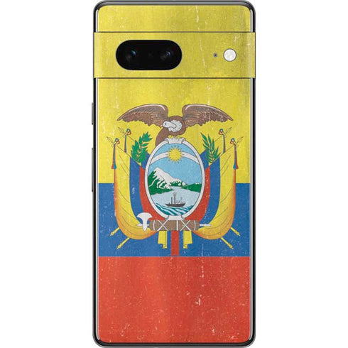 Ecuador Flag Distressed Pixel Skins