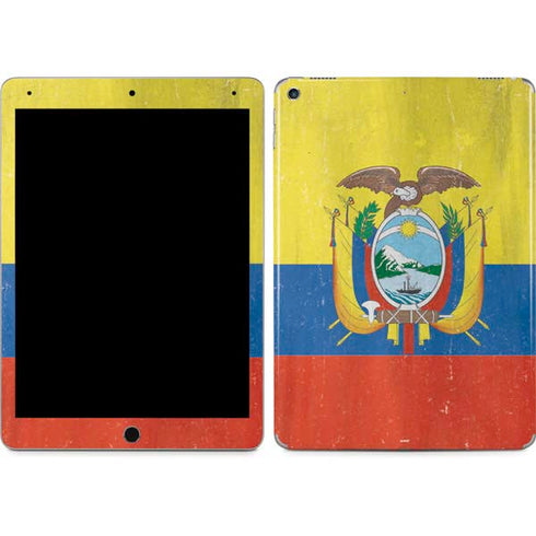 Ecuador Flag Distressed iPad Skins