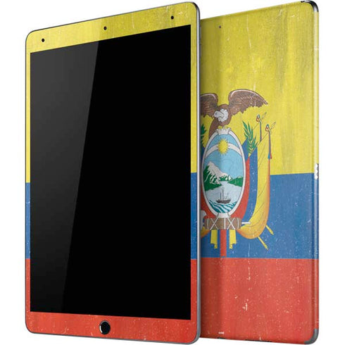 Ecuador Flag Distressed iPad Skins