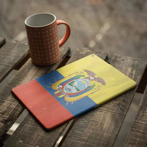 Ecuador Flag Distressed iPad Skins