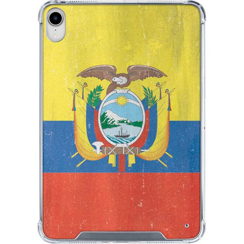 Ecuador Flag Distressed iPad 11th Gen (2025) Clear Case