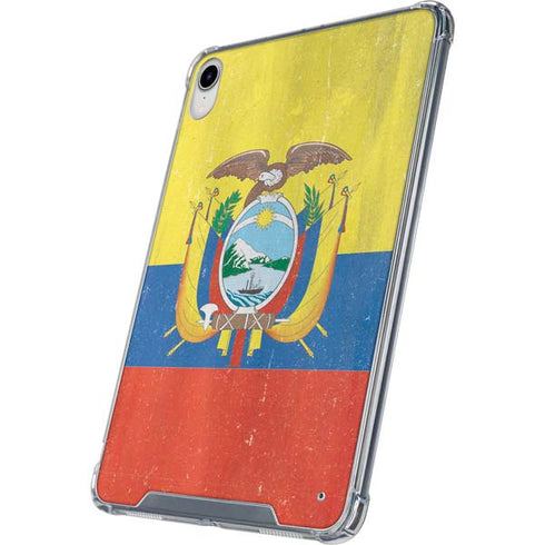 Ecuador Flag Distressed iPad 11th Gen (2025) Clear Case
