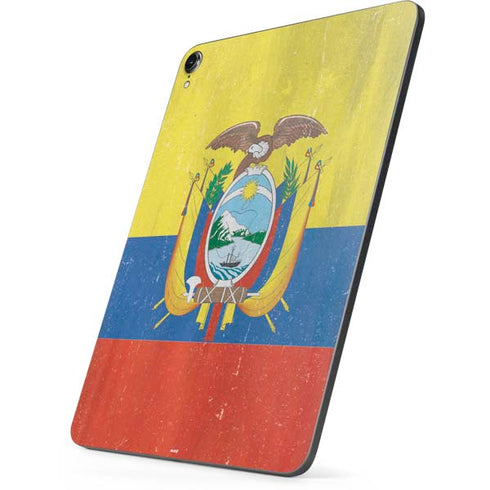 Ecuador Flag Distressed Apple iPad Pro Skin