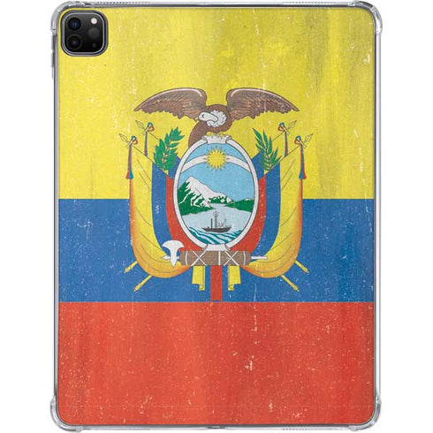 Ecuador Flag Distressed iPad Pro 11in (2024) Clear Case