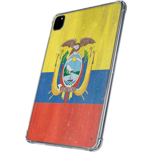 Ecuador Flag Distressed iPad Pro 11in (2024) Clear Case