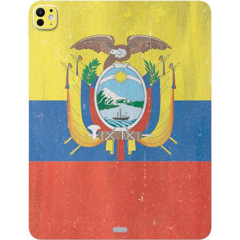 Ecuador Flag Distressed iPad Pro 13in M4 (2024) Skin