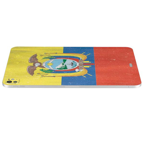 Ecuador Flag Distressed iPad Pro 13in M4 (2024) Skin