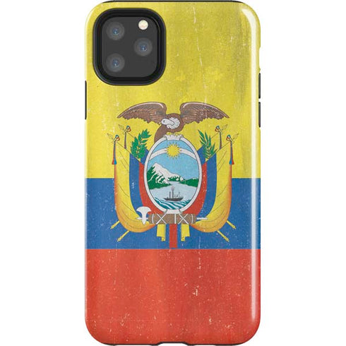 Ecuador Flag Distressed iPhone Cases