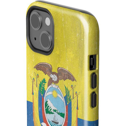 Ecuador Flag Distressed iPhone 15 Impact Case