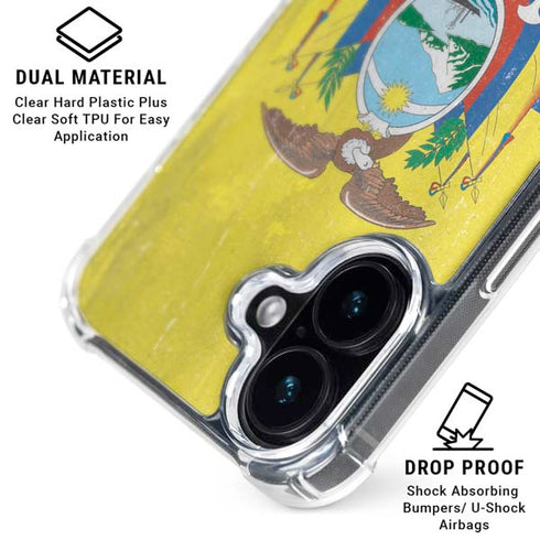 Ecuador Flag Distressed iPhone 16 MagSafe Case