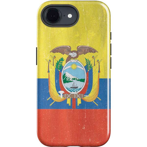 Ecuador Flag Distressed iPhone 16e Impact Case