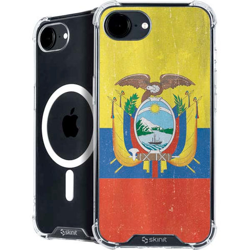 Ecuador Flag Distressed iPhone 16e MagSafe Case