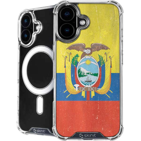 Ecuador Flag Distressed iPhone 17 MagSafe Case