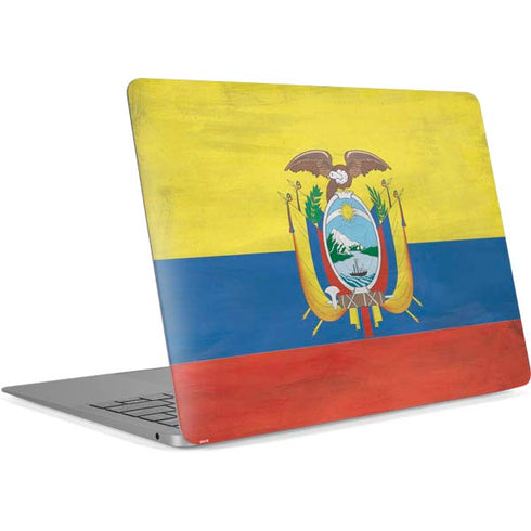 Ecuador Flag Distressed Apple MacBook Air Skin