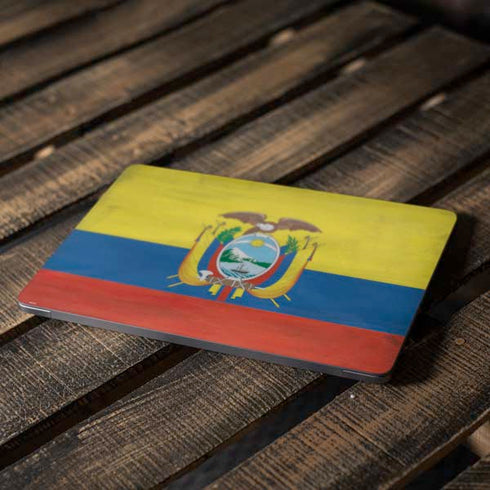 Ecuador Flag Distressed Apple MacBook Air Skin