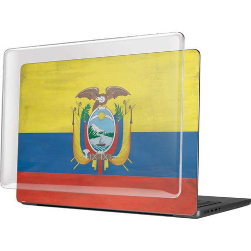 Ecuador Flag Distressed MacBook Pro 14in (2021-24) Case plus Skin