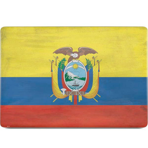 Ecuador Flag Distressed MacBook Skins