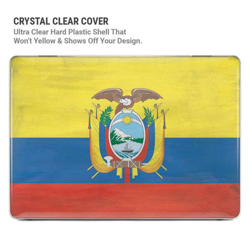Ecuador Flag Distressed MacBook Cases