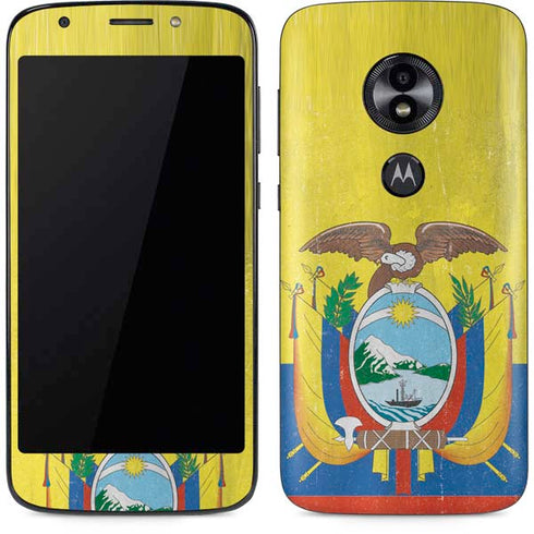 Ecuador Flag Distressed Moto E5 Play Skin