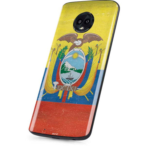 Ecuador Flag Distressed Moto G6 Skin