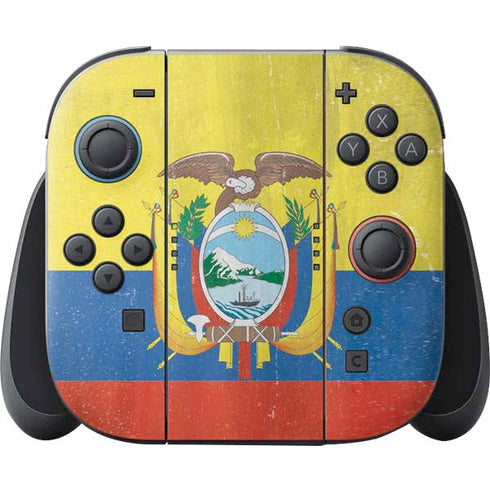 Ecuador Flag Distressed Nintendo Skins