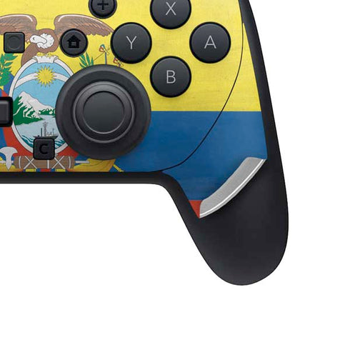 Ecuador Flag Distressed Nintendo Switch 2 (2025) Pro Controller Skin