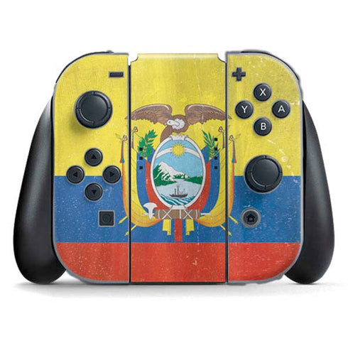 Ecuador Flag Distressed Nintendo Skins