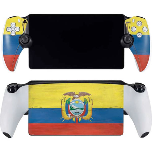 Ecuador Flag Distressed PlayStation Portal Remote Player Skin
