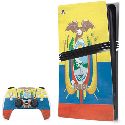 Ecuador Flag Distressed PlayStation PS5 Skins