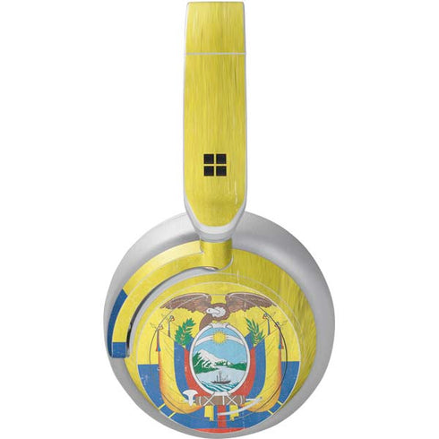 Ecuador Flag Distressed Surface Headphones Skin