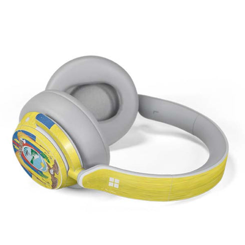 Ecuador Flag Distressed Surface Headphones Skin