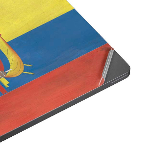 Ecuador Flag Distressed Surface Laptop 7 13.8in Skin