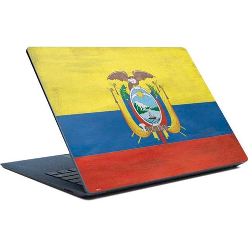 Ecuador Flag Distressed Surface Laptop Skin