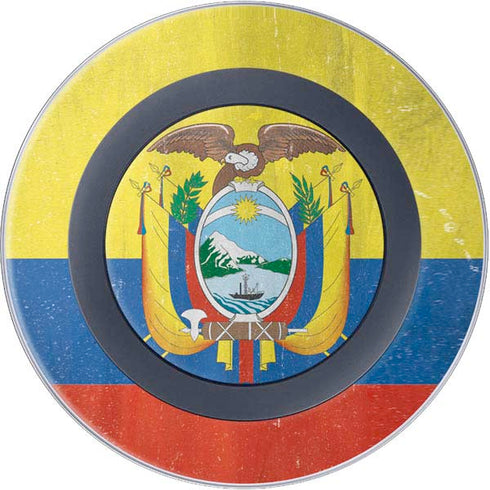Ecuador Flag Distressed Wireless Charger Skin