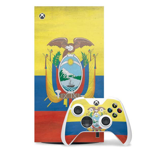 Ecuador Flag Distressed Xbox Series X Skins