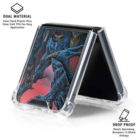Ed Beard Jr. Dragon Reaper by Ed Beard Jr Galaxy Z Flip6 Clear Case