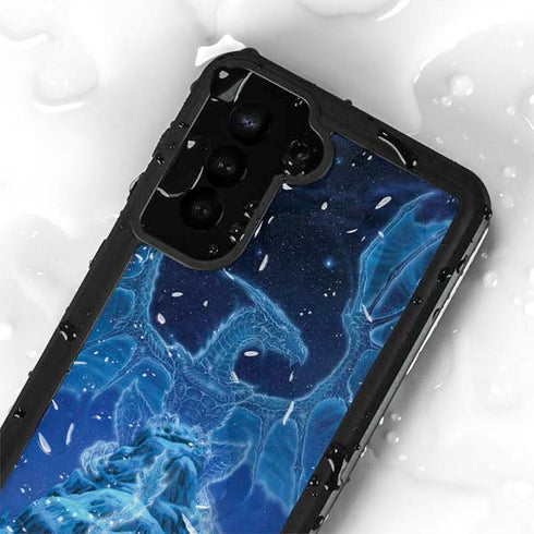 Ed Beard Jr. Winter Spirit Dragon by Ed Beard Jr Galaxy S24 Plus Waterproof Case