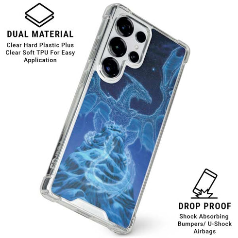 Ed Beard Jr. Winter Spirit Dragon by Ed Beard Jr Galaxy S25 Ultra Clear Case