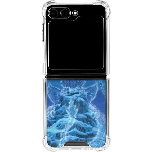 Ed Beard Jr. Winter Spirit Dragon by Ed Beard Jr Galaxy Z Flip6 Clear Case
